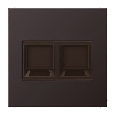 Плата (фиксация защёлкиванием) для двух модулей; металл; дарк, AL1969-25WED