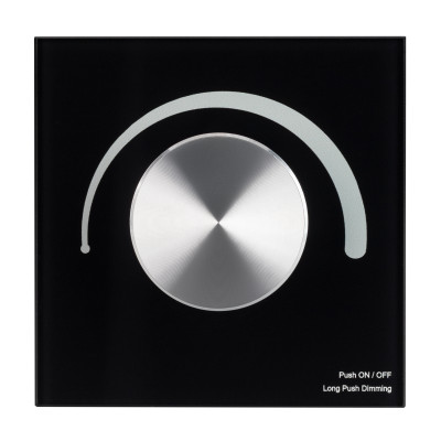 Панель SMART-P37-DIM-IN Black (230V, 1.2A, TRIAC, Rotary, 2.4G) (Arlight, IP20 Пластик, 5 лет), 028109