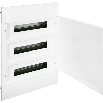 137568 Пластиковый щиток Legrand Practibox S, для встраиваемого монтажа (в полые стены), цвет двери "Белый", 3X18