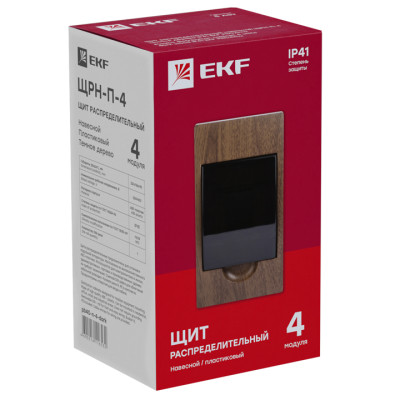 ЩРН-П- 4 темное дерево IP41 PROXIMA EKF, pb40-n-4-dark