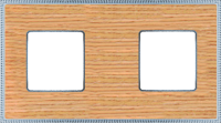 FD01452OCB Fede Belle Epoque Wood Рамка 2-ная, Oak-Bright Chrome