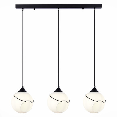ST LUCE SLE103143-03 Светильник подвесной Черный/Белый E27 3*60W