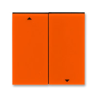 Клавиша двойная перекидная для жалюзийного выкл. символ «стрелки» пластик оранжевый глянцевая IP20 ABB LEVIT