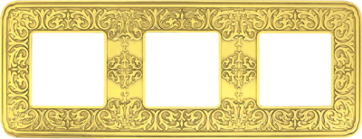 FD01373OB Fede Emporio Рамка 3-ная, Bright Gold