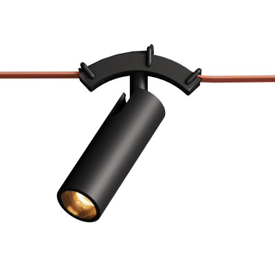 Denkirs DK5546-BK Поворотный трековый светильник Belty Spot со светодиодом d35mm L127mm 48V 7W 30° 4000K IP20 черный алюминий