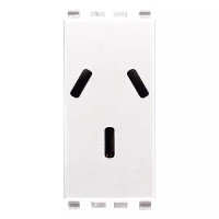 Vimar Розетка SICURY 2P+T 10A Аргентина, белая, 20250.B