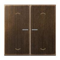 Клавиша для KNX кнопки, 2 группы, с окошком и символами "стрелки"; металл; латунь Antik, ME102KO5PAT Клавиша для KNX кнопки, 2 группы, с окошком и символами "стрелки"; металл; латунь Antik, ME102KO5PAT