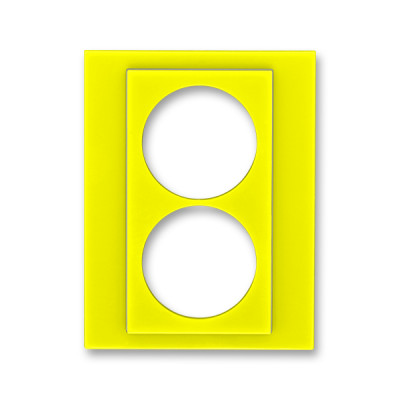 ND5513H-A2223 64 - Сменная панель ABB Levit на розетку с заземлением двойную жёлтый - 2CHH132223A8064