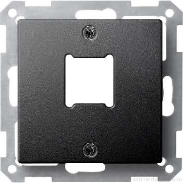 SM Накладка для разъёма LexCom 1хRJ11/RJ45, антрац.