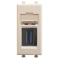 4405301 - ДКС USB 3.0 розетка модульная, тип А-А, "Avanti", "Ванильная дымка", 1 модуль