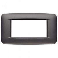 20684.15 - Vimar Накладка ROUND на 4 модуля антрацит матовый