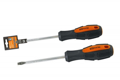 Отвертка шлицевая двухкомпонентная, CR-V тип SL4.0x75, серия "Алмаз" TDM Electric, SQ1006-1003