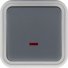 Donel W55 Выключатель звонкового типа 1-кл. накладной, с подсв., серый, IP55, серия (тип) DIP55 , DIP35140 Donel W55 Выключатель звонкового типа 1-кл. накладной, с подсв., серый, IP55, серия (тип) DIP55 , DIP35140