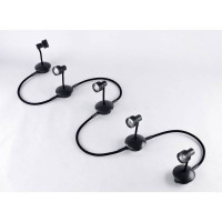 LUSSOLE BAY SHORE Трековый светильник, цвет основания - черный, плафон - металл (цвет - черный), 5x50W GU10, LSP-9821-05