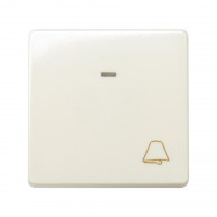 Simon S27 Кнопка с симв. "звонок" с подсветкой 10А 250В~, сл.кость, 27160-62