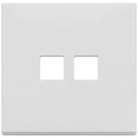 Vimar Накладка плоская, 2 модуля на 2 кнопки, Flat, белая матовая, 22682.2.01