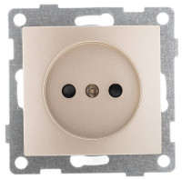 GUSI Bravo МЕХАНИЗМ Роз. 1-ой б/з с з/ш, скрытая установка, 16А, 250В. Цвет : шампань., С10Р2-027