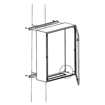 Комплект крепления шкафов CE//RAM box к столбу (ширина шкафа - 500 мм), ДКС R5FB500