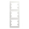GLOSSA 3-постовая РАМКА, вертикальная, БЕЛЫЙ