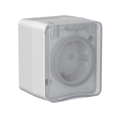 ATN543045 - ATLASDESIGN PROFI IP54 О/У РОЗЕТКА с заземлением со шторками, 16А, СЕРЫЙ, Systeme Electric