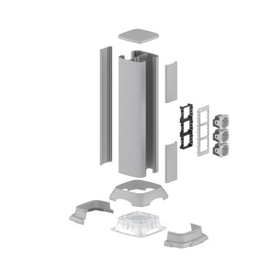 ДКС Алюминиевая колонна 0.5 м, цвет темно-серебристый металлик, 19554