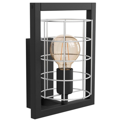 43664 Бра JUBILY, 1Х40W, E27, L220, B195, H290, сталь/цинк, черный/оцинкованный