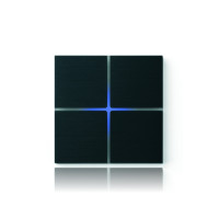 Basalte Выключатель 4-клавишный, sentido collection - aluminium, цвет brushed black