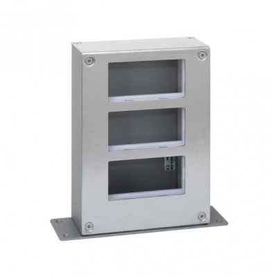 Simon Cima 500 Сталь Башня односторонняя на 3 модуля, 168х68х235,5мм, опора 68х221мм, 52510213-036