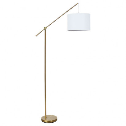 Arte Lamp DYLAN, Светильник напольный, цвет арматуры - полированная медь, цвет плафона/декора - белый, 1x60W E27, A4054PN-1PB