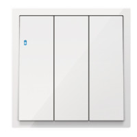 Выключатель 3-х клавишный с подсветкой, Donel серия R98, цвет белый