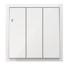 Выключатель 3-х клавишный с подсветкой, Donel серия R98, цвет белый