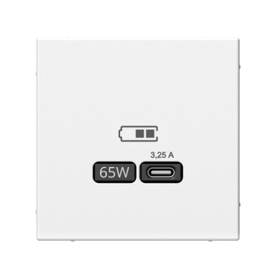 GAL000127 - ARTGALLERY USB РОЗЕТКА тип-С 65Вт высокоскор.заряд. QC, PD, механизм, БЕЛЫЙ, Systeme Electric