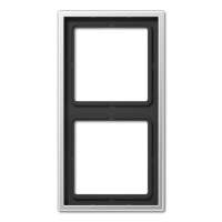 Рамка для вертикальной и горизонтальной установки, 2 поста; металл; алюминий; Aluminium, AL2982 Рамка для вертикальной и горизонтальной установки, 2 поста; металл; алюминий; Aluminium, AL2982