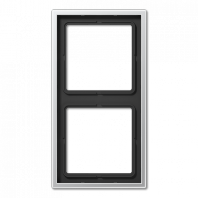 Рамка для вертикальной и горизонтальной установки, 2 поста; металл; алюминий; Aluminium, AL2982