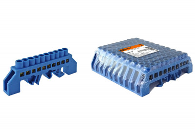 Шина "N" нулевая в изоляторе на DIN-рейку 8x12мм 10 групп TDM Electric, SQ0801-0078