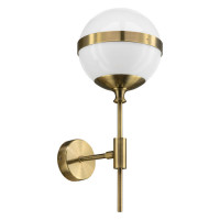 Lightstar 813611 (MB1803-1EB)  Бра GLOBO 1х40W  E14 electroplating bronze/white (в комплекте)