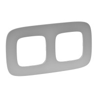 Legrand Valena ALLURE.Рамка "Алюминий".2-постовая универсальная, 754392