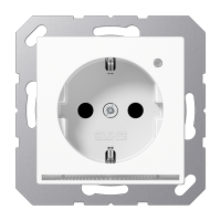 SCHUKO-розетка с LED подсветкой, A1520-OWWLNW