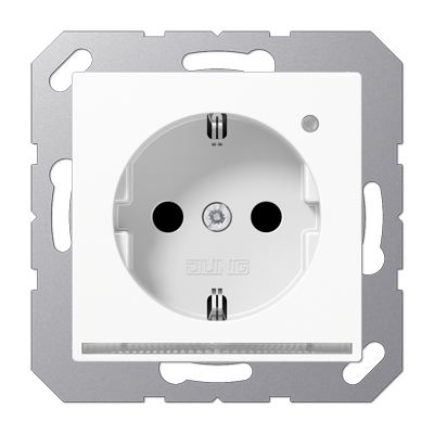 SCHUKO-розетка с LED подсветкой, A1520-OWWLNW