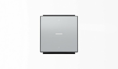 8501.4 PL - Клавиша для 1-клавишных выключателей/переключателей/кнопок с символом I/O и линзой подсветки, серия SKY, цвет серебристый алюминий - 2CLA850140A1301