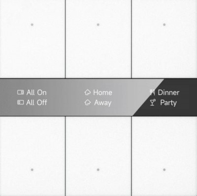 GVS CHPBD-06/36.2.10 Клавишный выключатель с дисплеем, 6 клавиш, белый