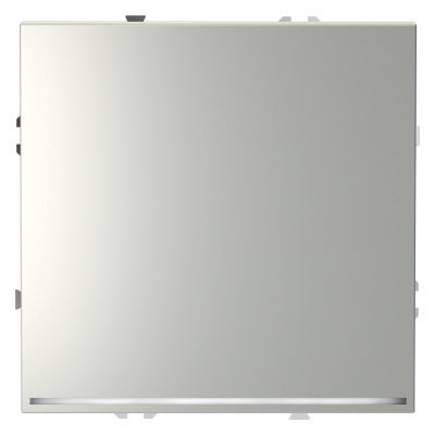 Проходной переключатель встраиваемый VOLTUM S70 одноклавишный с подсветкой 10А, (сталь), VLS010405