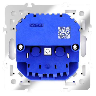 Розетка встраиваемая VOLTUM S70 с заземлением и защитными шторками, 16А, с USB, A+С, (белый глянцевы, VLS040501