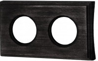 Bironi Рамка 2 постовая (Угольно-черный на бревно 260мм) С.М., BF4C26-620-119