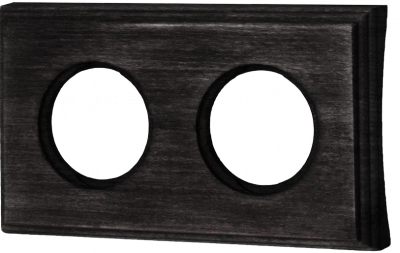 Bironi Рамка 2 постовая (Угольно-черный на бревно 260мм) С.М., BF4C26-620-119