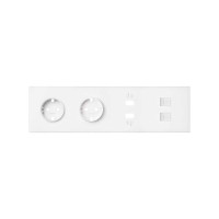 Simon 10020403-230 Кит 4 поста, фронт. Накладка на 2 розетки Schuko + 2 з/у USB SC + 2 розетки RJ45 цвета белый матовый S100