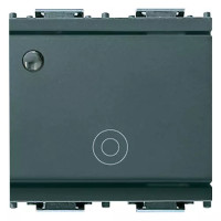 Vimar Кнопка 1P NO 10A с подсветкой, 2 модуля, серая, 16090.M