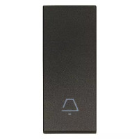 Vimar Клавиша 1M выровненная с символом звонок черная, 31000.CG