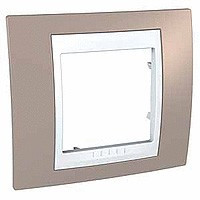 UnicaCh Рамка 1-ная, коричн./бел.