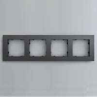 IRIDIUM Рамка на 4 пост, графит, Berlin 02, 02P404